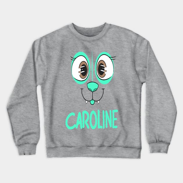 Caroline Face Crewneck Sweatshirt by PurplefloofStore